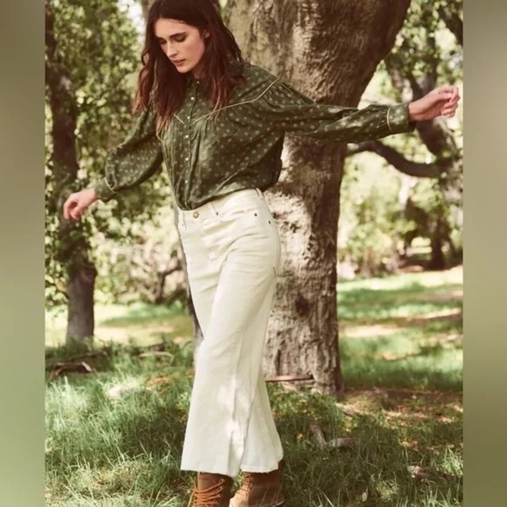 THE GREAT. Olive Green Button Down Shirt - Picture 15 of 15